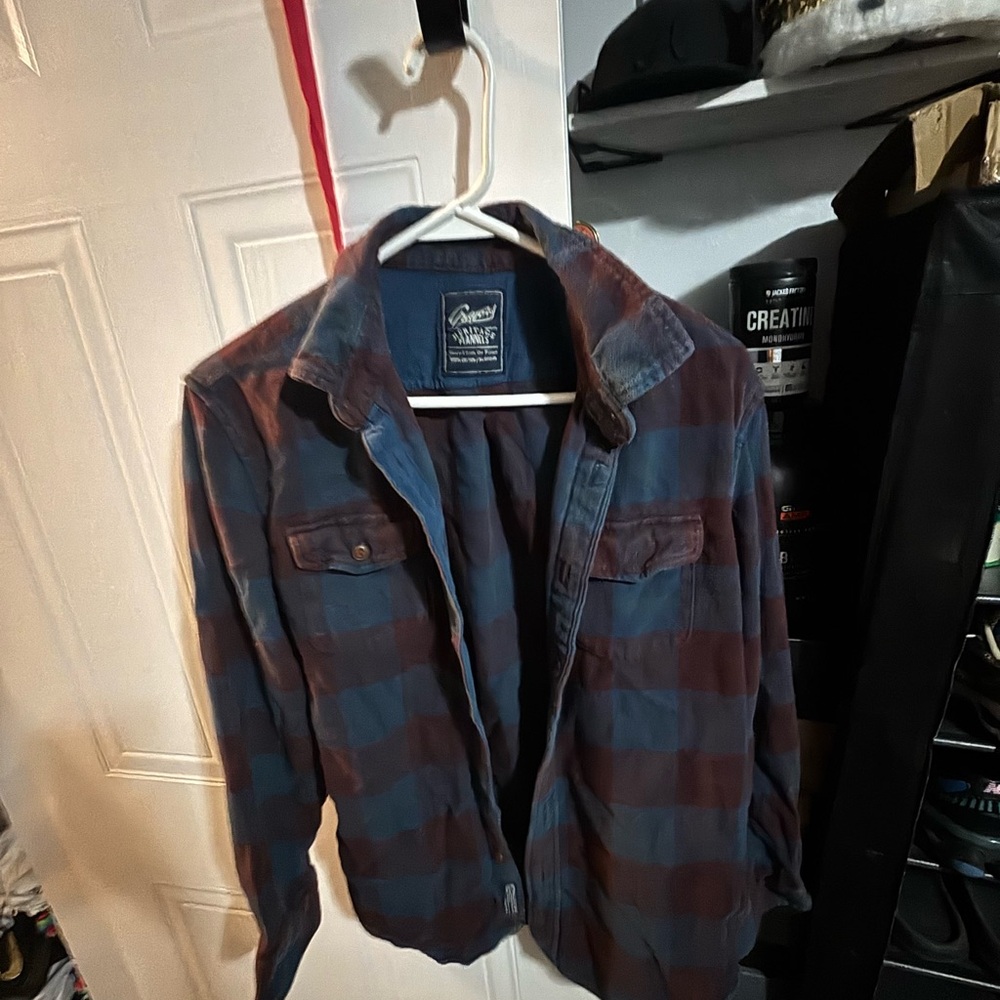 Men's Plaid Jacket - Blue and Brown